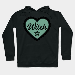 Green Witch Heart Hoodie